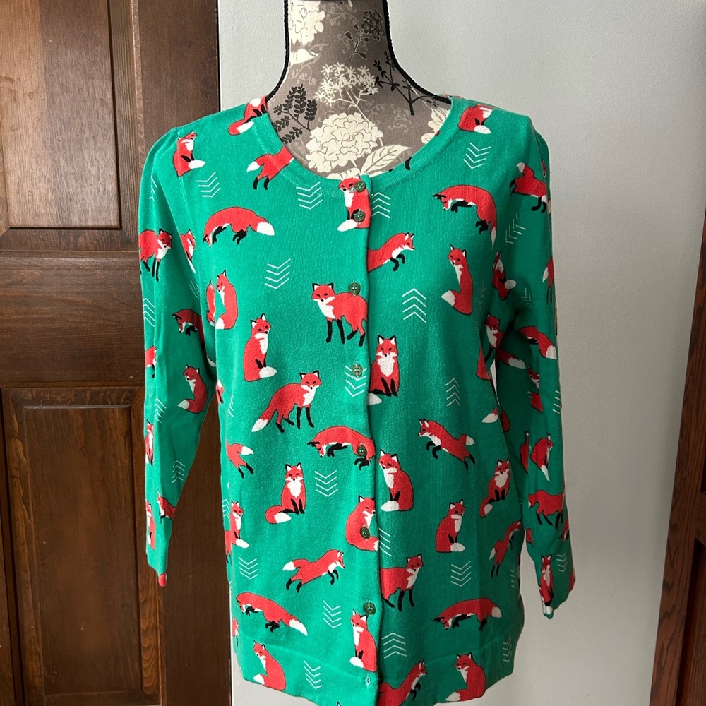 Le Tigre Green Fox Cardigan